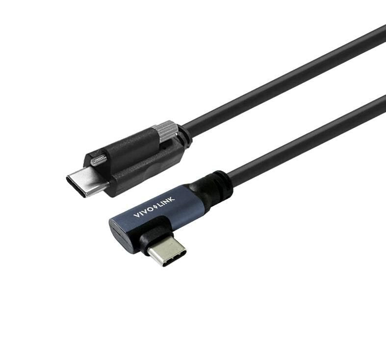 Usb-C To Usb-C Angled Cable  With Lock Screw 7.5m Supports