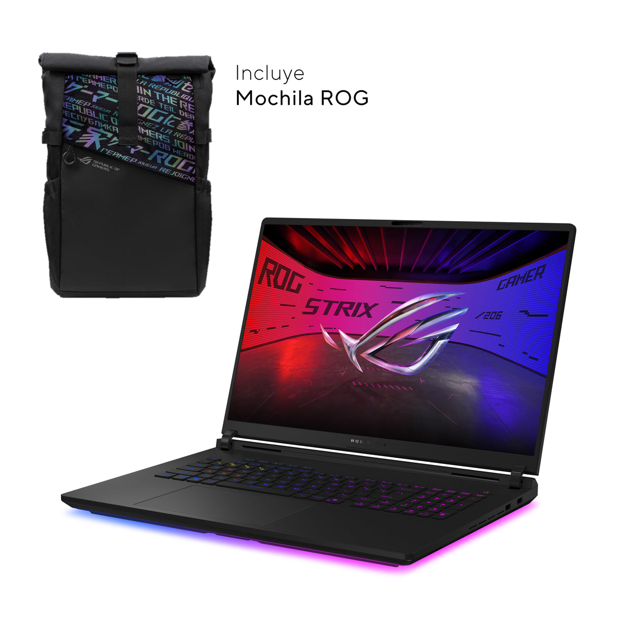 Asus Rog Strix Scar 18 G835lw-Sa077w - Ordenador Portátil Gaming De 18" Wqxga 240hz (Intel Core Ultra 9 275hx, 64gb Ram, 2tb Ssd, Nvidia Rtx 5080 16gb, Windows 11 Home) Negro - Teclado Qwerty Español