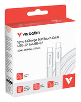 Verbatim Sync & Charge Usb-C To Usb-C 60w 120cm Blanco