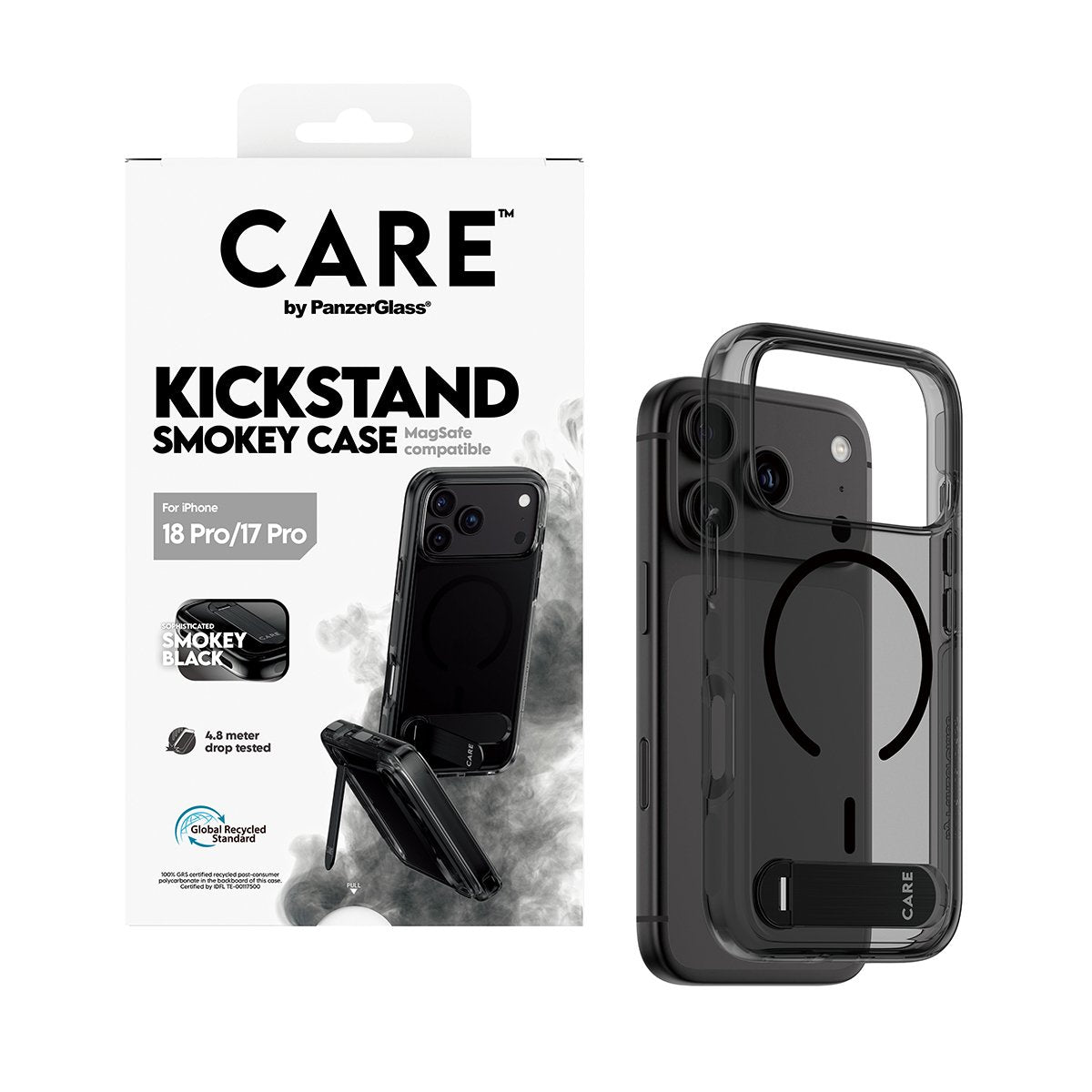 Care By Panzerglass Kickstand Case Smokey M. Negro Magsafe Iphone 17 Pro