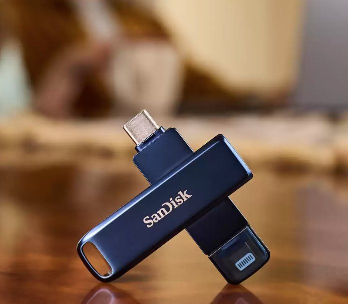 Sandisk Phone Drive Unidad Flash Usb 64 Gb Usb-C / Lightning Cielo Metalizado