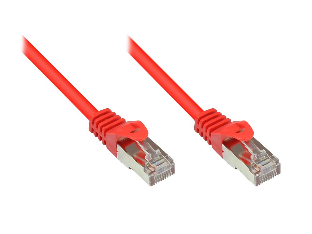 Rns® Cable De Red Mit Rastnasenschutz, Cat. 5e, Sf Utp, Pvc, 100mhz, Rot, 1,5m, Good Connections®