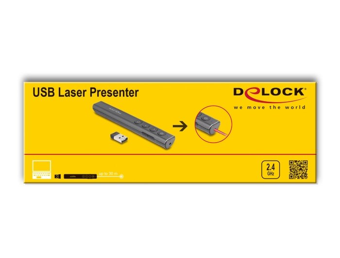 Delock 64250 Presentador Láser Usb Antracita