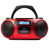 Radio Cd-Casete Aiwa Boombox Bbtc-550mg Rojo Casete/Cd/Usb/Bt/Mp3/Fm Pll/Aux In 3.5mm/2x3w Bbtc-550rd