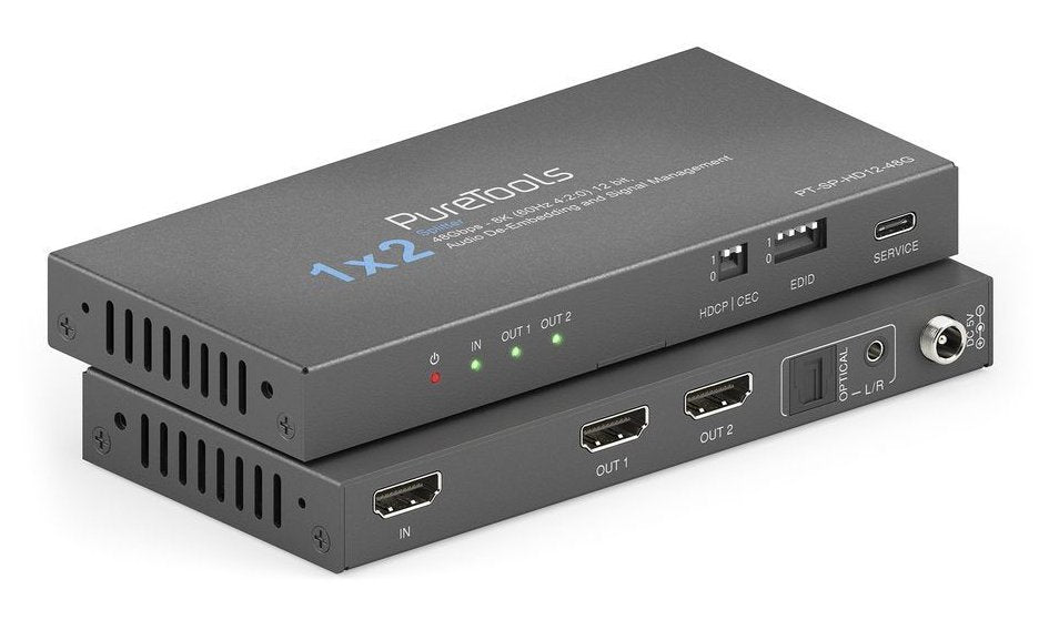 Purelink Puretools - 1x2 Hdmi2.1 Splitter - 48gbps - 8k (60hz 4:2:0) 12 Bit