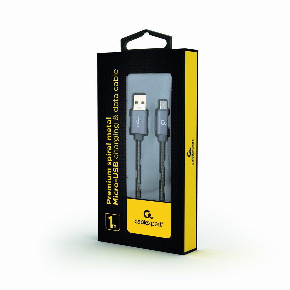 EAN 8716309106221 - Gembird CC-USB2S-AMMBM-1M-BG cable USB USB 2.0 Micro-USB B USB A Gris, Metálico imagen 2