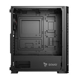 Caja Pc Savio Shadow X2 De Malla/Cristal Para Ordenador Negro