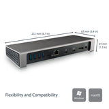 EAN 0065030870726 - StarTech.com TB3DOCK2DPPU base para portátil y replicador de puertos Alámbrico USB 3.2 Gen 1 (3.1 Gen 1)  imagen 8