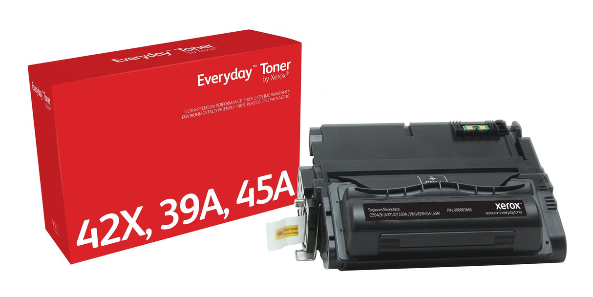 Tóner De Cartucho Negro Equivalente A Hp 42x / 39a / 45a