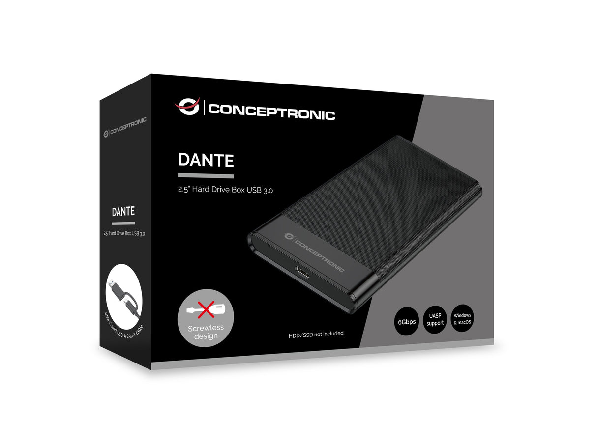 Conceptronic Hdd Caja 2.5" Sata I-Iii Hdd Ssd Usb-A &-C
