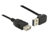 Delock 85185 Alargador Cable Easy-Usb 2.0 Tipo-A Macho, Sesgado Hacia La Arriba Y Hacia Abajo > Usb 2.0 Tipo-A Hembra Negro 0,5 M