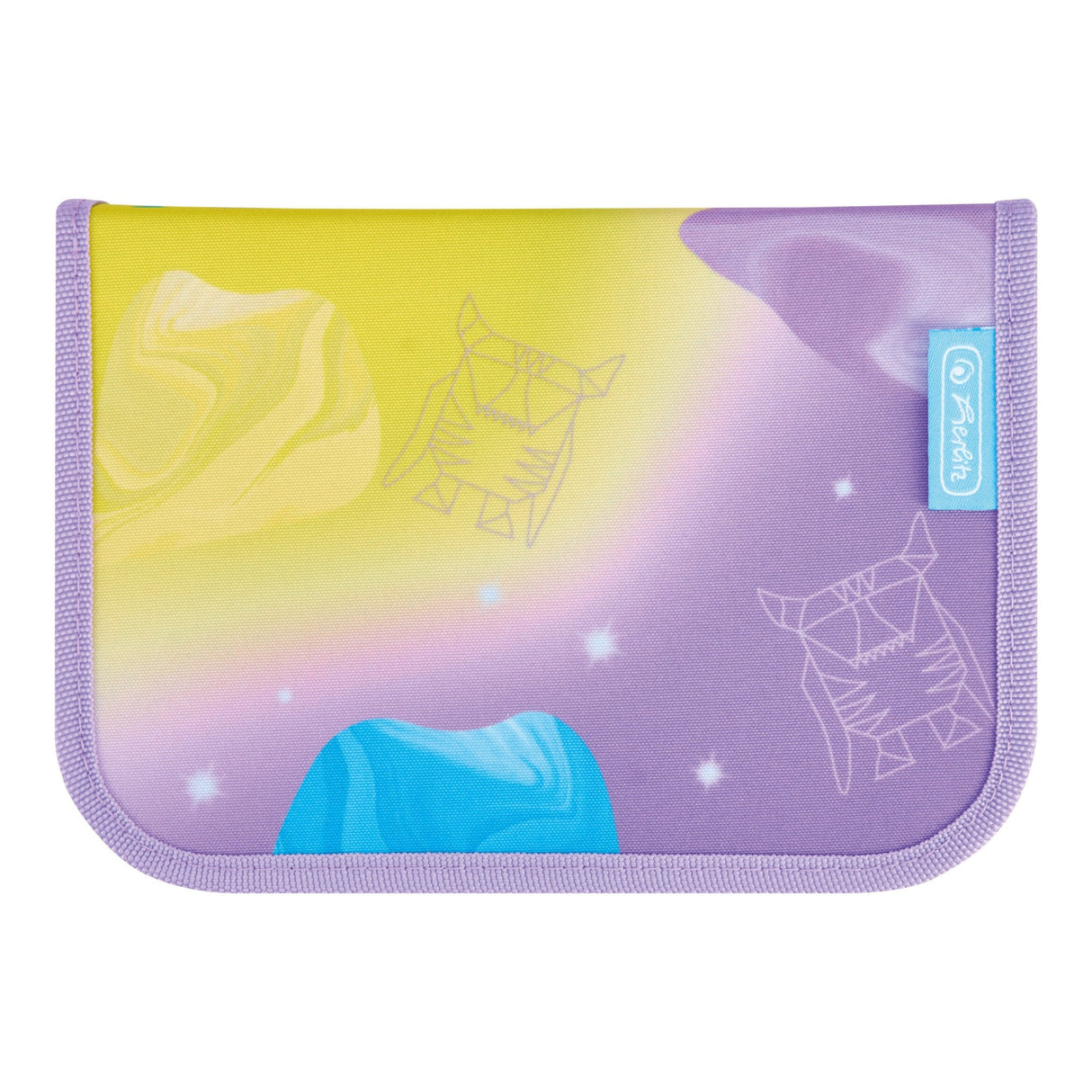 Herlitz Softlight Greenline Little Monster Juego De Mochila Escolar Chica Poliéster Azul, Lila, Amarillo