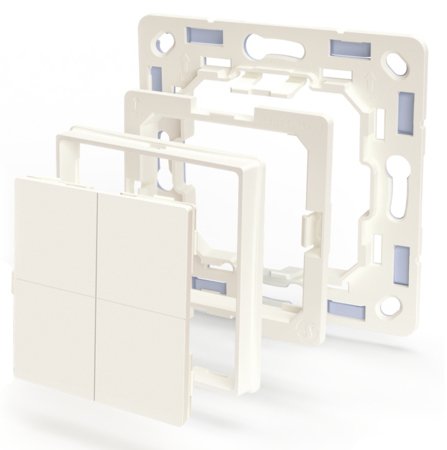 Adaptador Shelly Legrand & Shelly, Para Blu Wall Switch 4 Botones De Pared Marfil Shelly_b_a_ws_4_ls