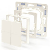 Adaptador Shelly Legrand & Shelly, Para Blu Wall Switch 4 Botones De Pared Marfil Shelly_b_a_ws_4_ls