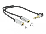 Delock 66437 Divisor De Audio Negro, Plata