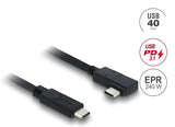 Delock Koaxiales Usb 40 Gbps Cable Angular Links / Rechts Usb Pd 3.1 240 W 1 M