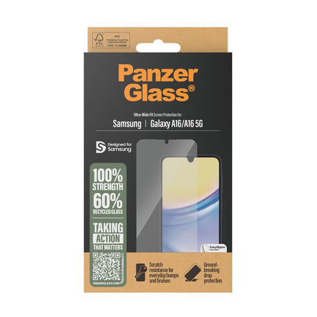EAN 5715685014987 - PanzerGlass ® Screen Protector Samsung Galaxy A16 | A16 5G | Ultra-Wide Fit w. EasyAligner Protector de p imagen 3