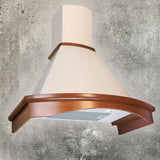 Campana Extractora Akpo Wk-4 Rustica Nova 450 M³/H De Pared Beige, Marrón