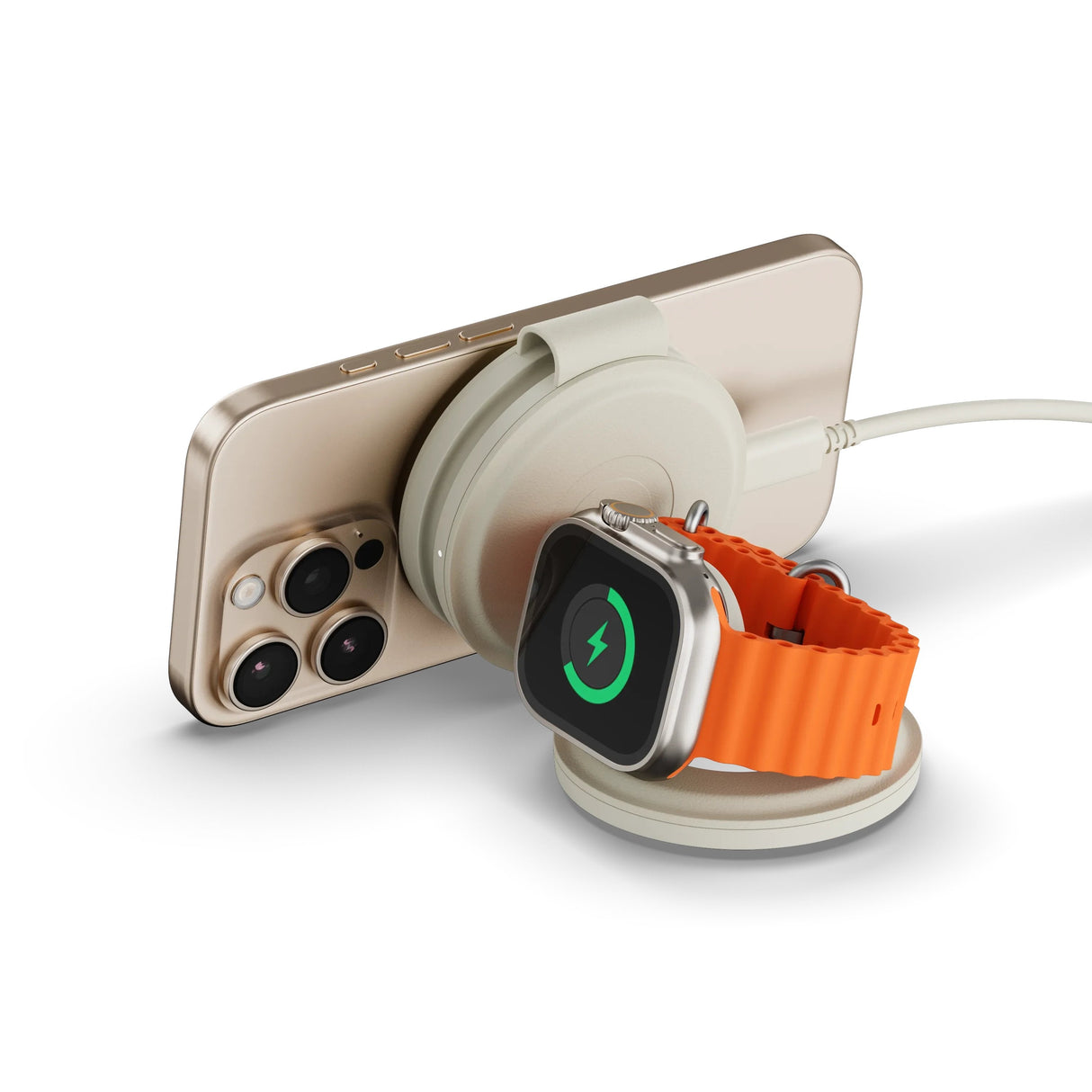 Satechi Onthego 3-In-1 Wireless Charger Sand