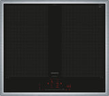 Siemens Ex645hxc1e Iq700, Placa De Cocina Independiente Negra/Acero Inoxidable, 60 Cm, Home Connect Ex645hxc1e
