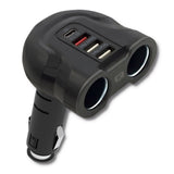 EAN 5901878506418 - Qoltec 50641 cargador de dispositivo móvil Universal Negro Encendedor de cigarrillos Carga rápida Auto imagen 2