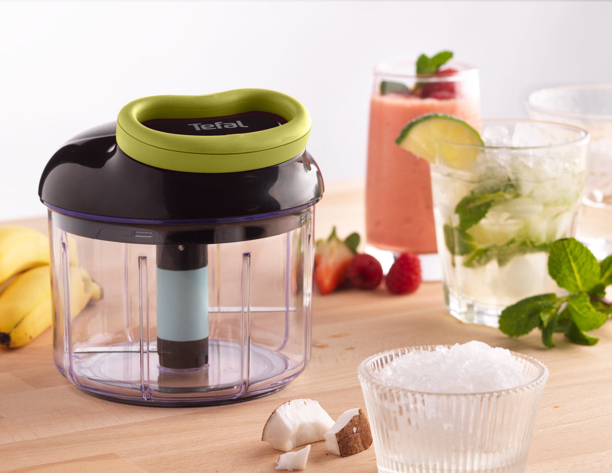 Tefal 5-Sekunden Zerkleinerer, Maxi-Kit Mit 4 Klingen (Negro/Verde, Manuell, 900ml) K13210