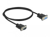Delock Rs-232 Cable Seriell D-Sub 9 Stecker Zu Buchse Mit Schmalem Steckergehäuse 1 M