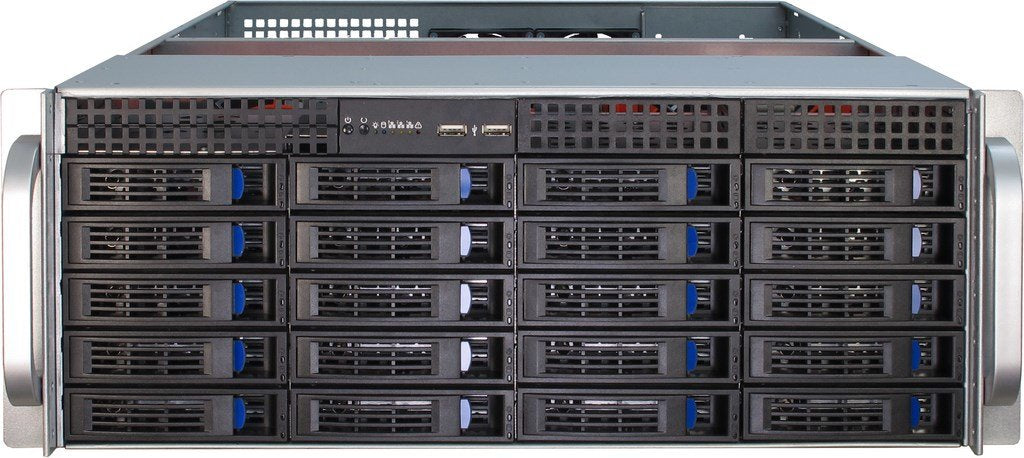EAN 4260133126428 - Inter-Tech IPC 4U-4420 Estante Azul, Acero inoxidable imagen 4