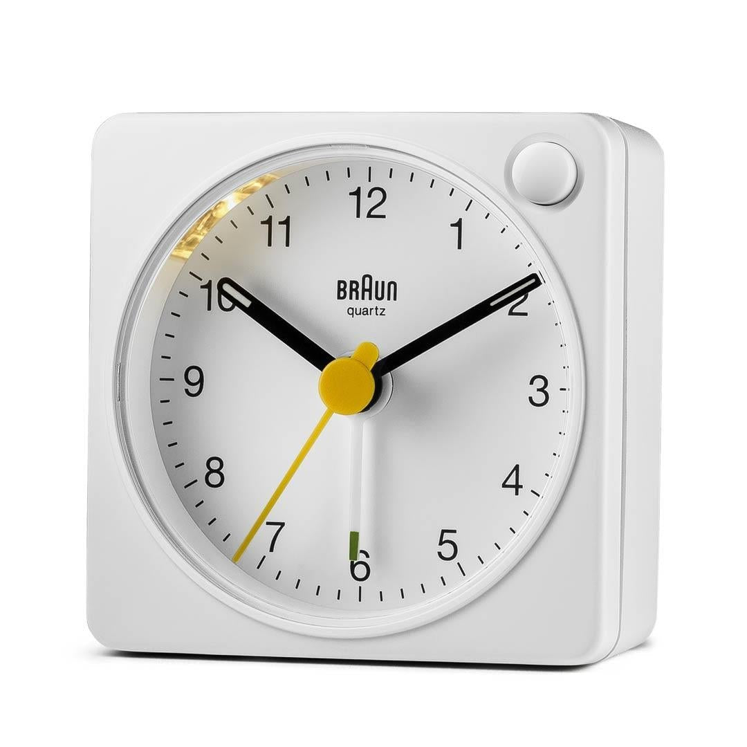 Alarma De Cuarzo Blanca Braun Bc 02 Xw Con Interruptor De Luz