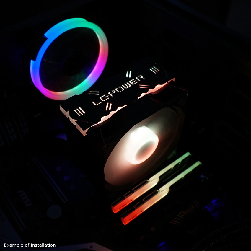 EAN 4260070127045 - LC-Power LC-CC-120-ARGB-PRO sistema de refrigeración para ordenador Procesador Enfriador 12 cm Negro imagen 10