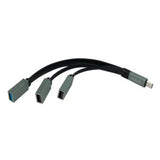 EAN 4052792048728 - LogiLink UA0315 hub de interfaz USB 3.2 Gen 1 (3.1 Gen 1) Type-C 5000 Mbit/s Negro, Gris imagen 2