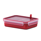 Fiambrera Emsa Mikrowellendose, Lunchbox Con Einsätzen, 1,2 Liter,