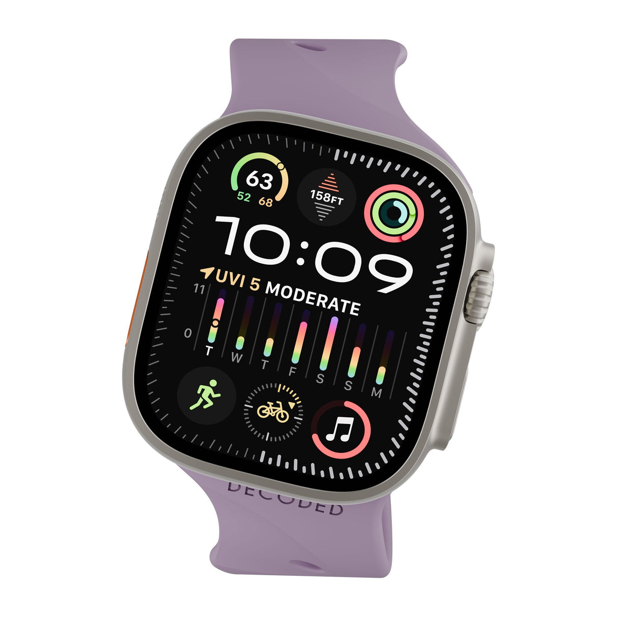 Decoded Silicone Ares Splice Strap 44/46/49mm Purple Haze