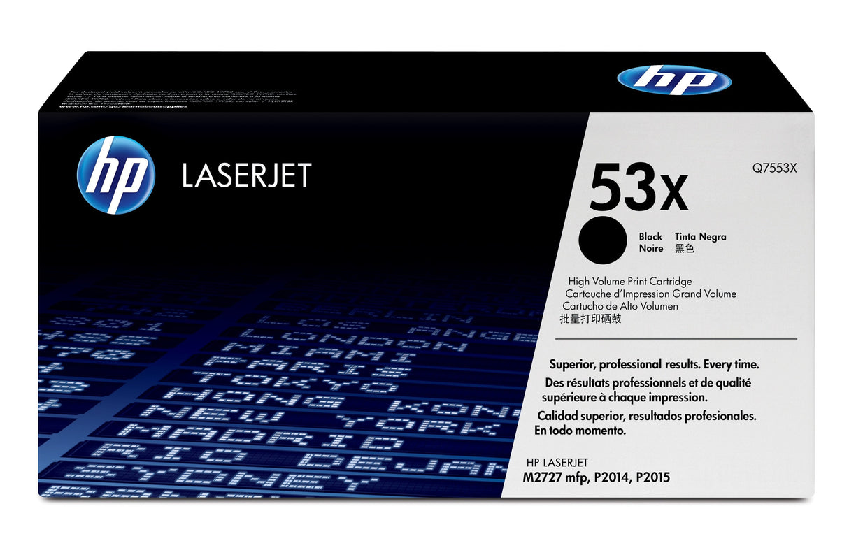 EAN 0882780389274 - HP 53X High Yield Black Original LaserJet Toner Cartridge cartucho de tóner 1 pieza(s) imagen 1