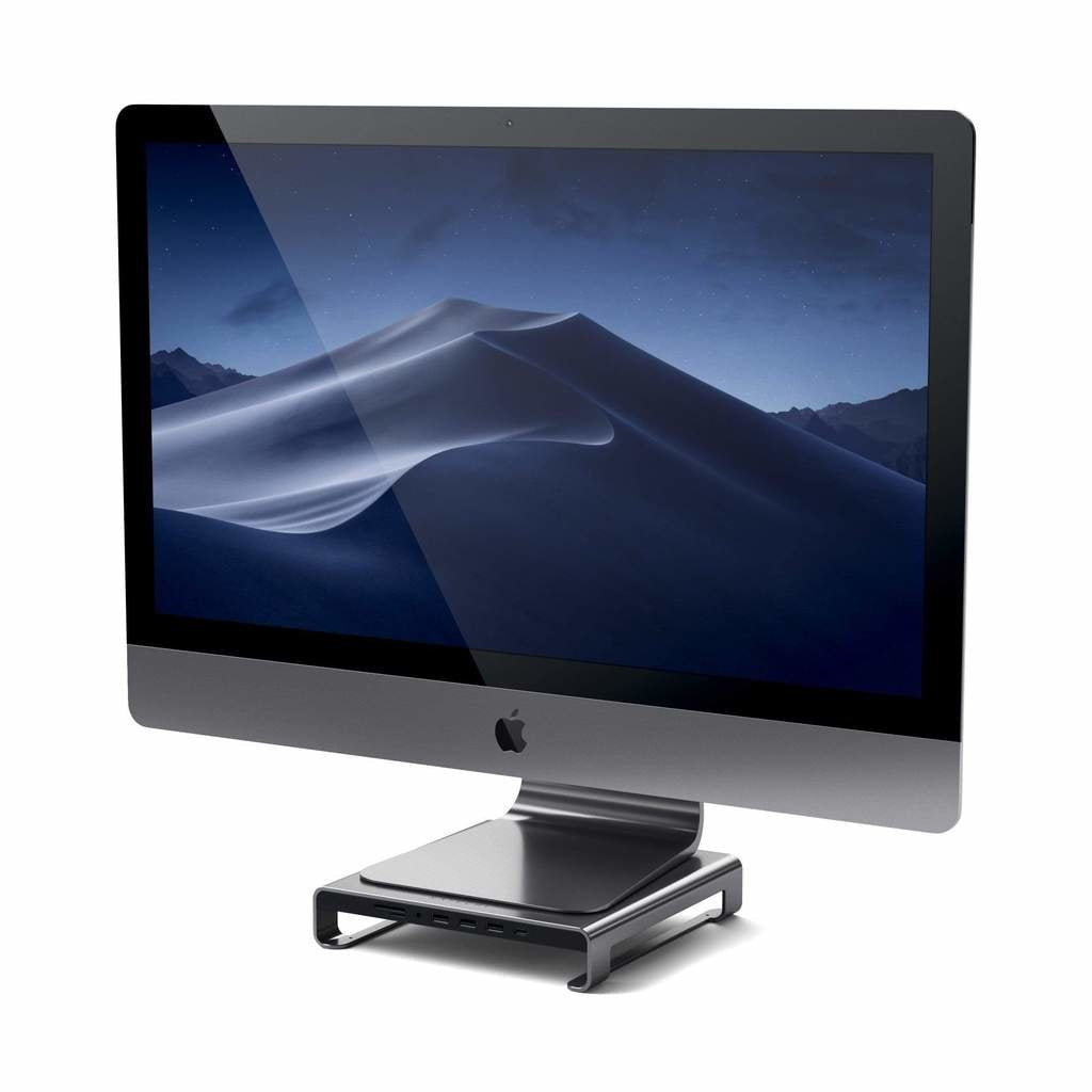 Satechi Aluminum Monitor Stand Hub For Imac Space Gray