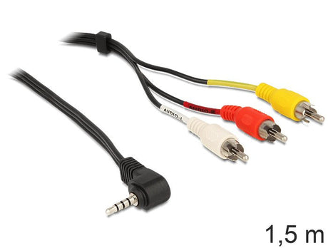 EAN 4043619845040 - DeLOCK 84504 adaptador de cable de vídeo 1,5 m 3,5mm 3 x RCA Negro imagen 1