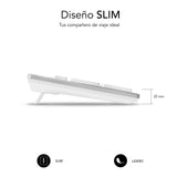 Teclado Subblim Wired Ergo Keys Silent Flat Hq Plata