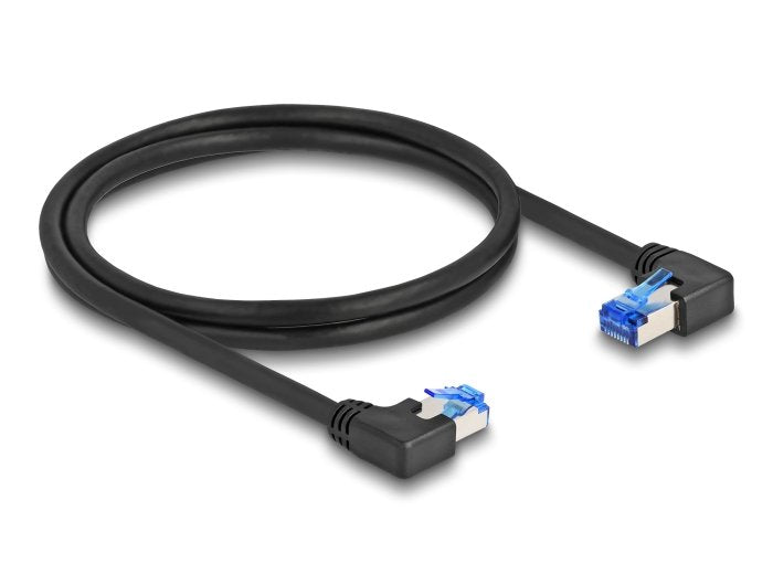 Delock Rj45 Cable De Red Cat.6a S/Ftp Rechts / Links Angular 1 M Negro