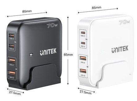 EAN 4894160051028 - UNITEK P1228AWH01-EU cargador de dispositivo móvil Universal Negro, Blanco Corriente alterna Carga rápida imagen 8