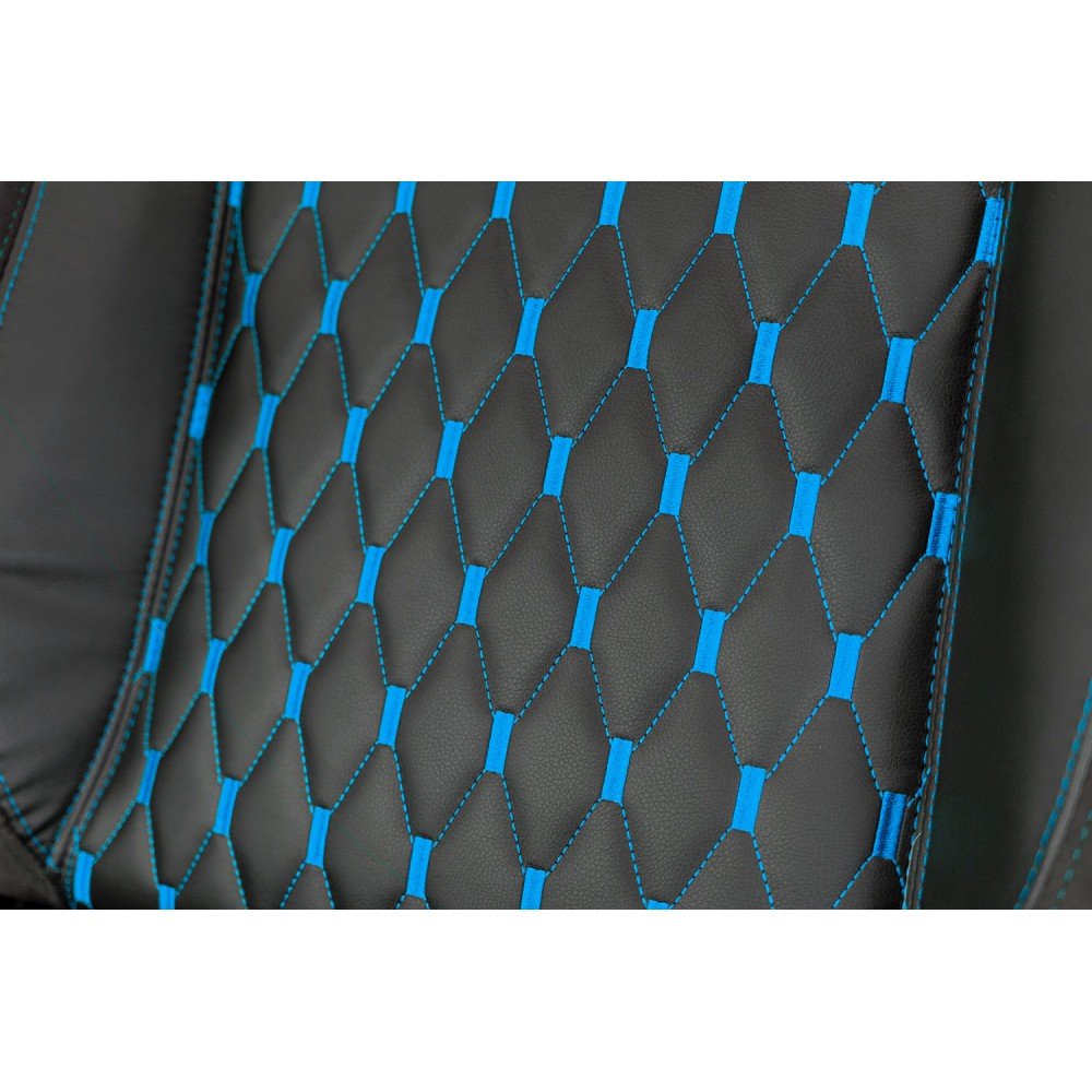 Talius Silla Mamut Gaming Negra/Azul 4d, Frog, Base Metal, Ruedas Nylon, Hasta 150kg