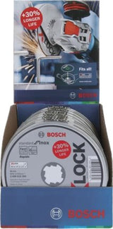 Juego De Discos De Corte Bosch X-Lock Inox 10x115x1mm