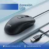 Usb, 2400 Dpi, 4 Botones, 1.5 M Cable, 78 G
