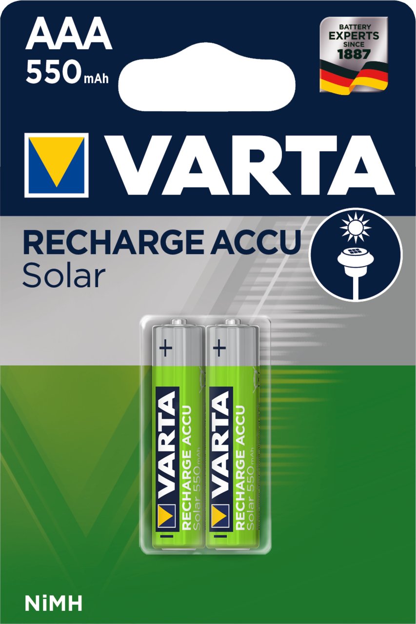 Varta Pila Recargable Solar    Aaa Hr03  550mah           2st.