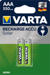 Varta Pila Recargable Solar    Aaa Hr03  550mah           2st.