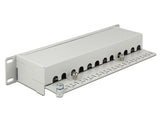 Delock 10" Patchpanel 12 Port Cat.6a Gris
