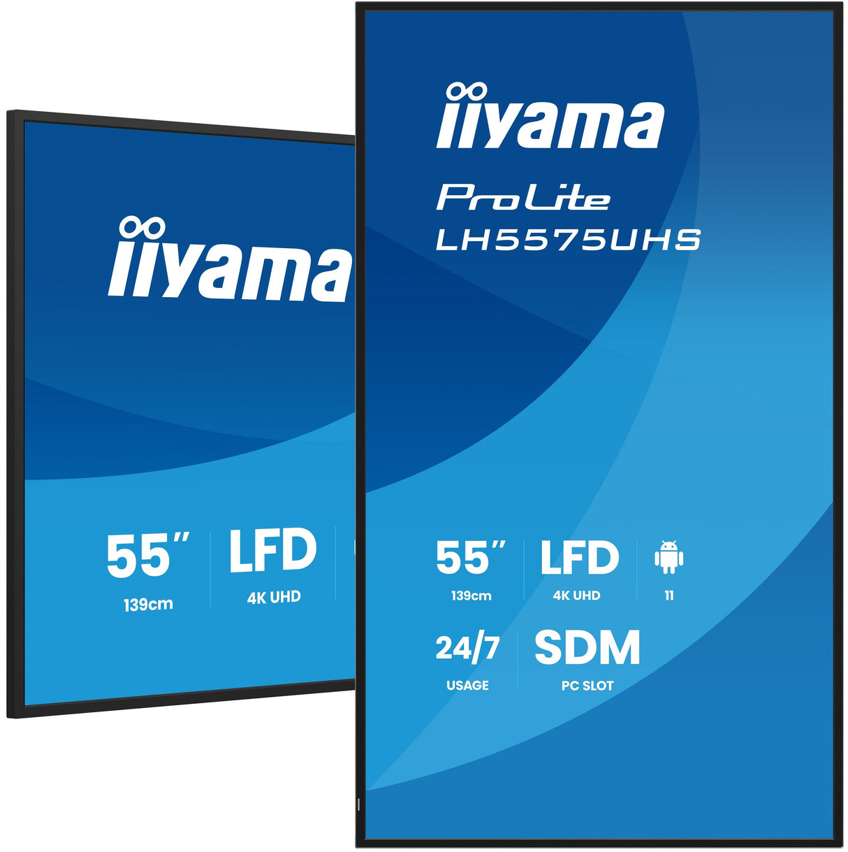 55" 3840x2160, Uhd Ips Panel,  Haze 25%, 500cd/Mý, Landscape