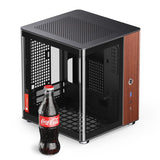 Jonsbo Tk-0 Pc Carcasa, Mini-Tower, Mini-Itx, Tempered Glass, Madera - Negro