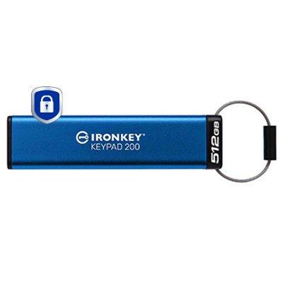 EAN 0740617345476 - Kingston Technology IronKey Keypad 200 unidad flash USB USB tipo A 3.2 Gen 1 (3.1 Gen 1) Azul imagen 1