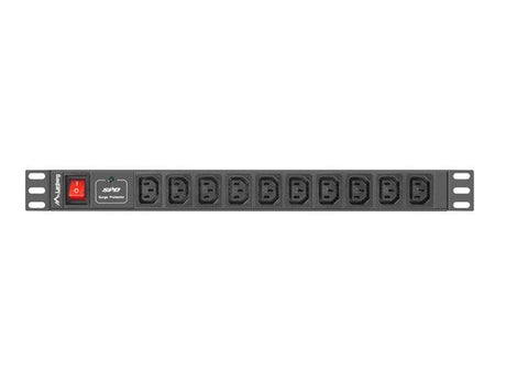 EAN 5901969414493 - Lanberg PDU-10I-0200-IEC-BK unidad de distribución de energía (PDU) 10 salidas AC 1U Negro imagen 3