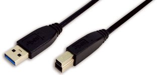 Usb 3.0 Cable, Usb-A M To Usb-B M, Negro, 3 M